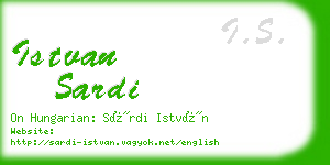 istvan sardi business card